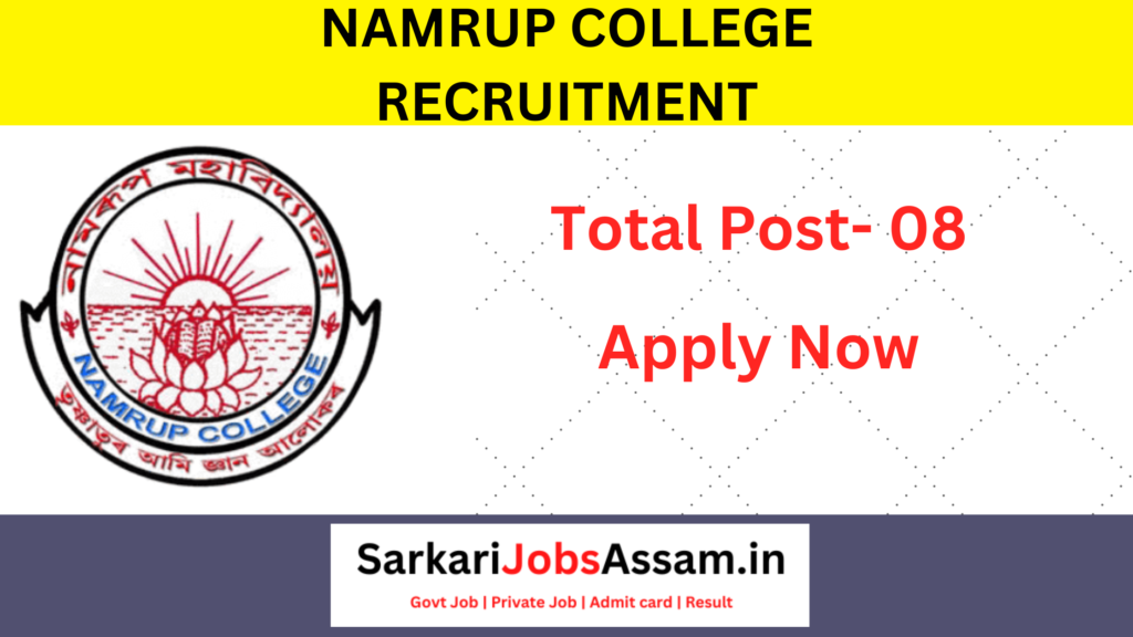 Namrup college recruitment