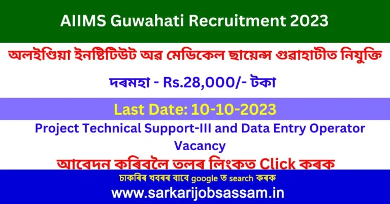 AIIMS Guwahati Recruitment