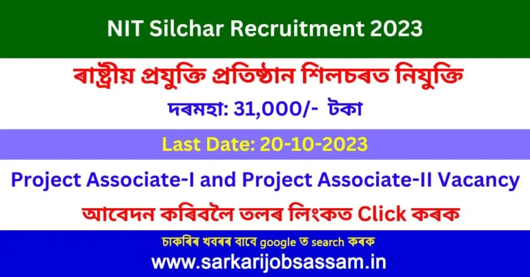 NIT Silchar Recruitment