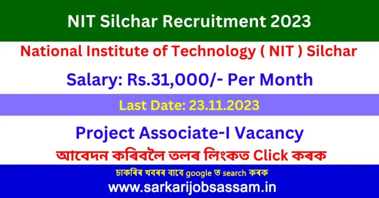 NIT Silchar Recruitment