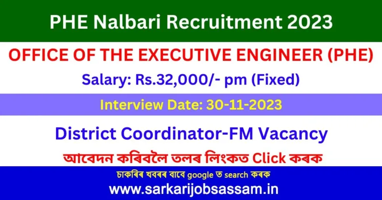 PHE Nalbari Recruitment