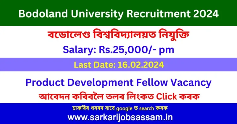 Bodoland University Recruitment