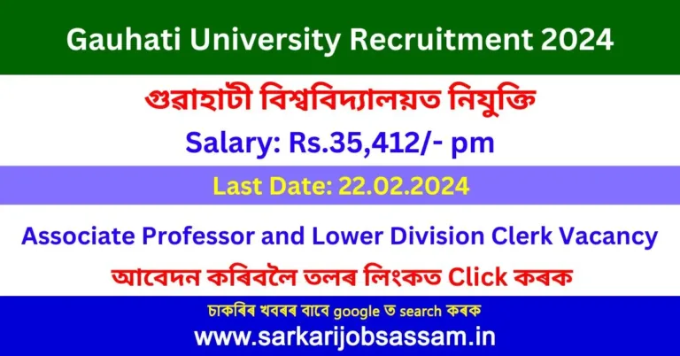 Gauhati University Recruitment