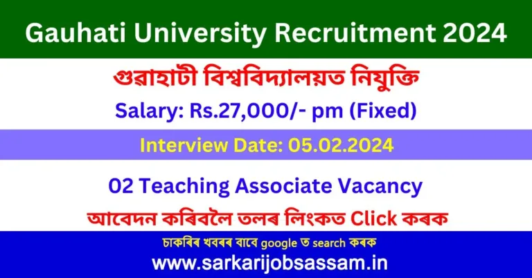 Gauhati University Recruitment