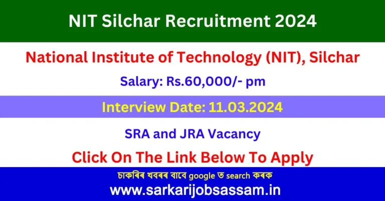 NIT Silchar Recruitment