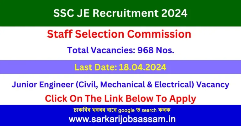 SSC JE Recruitment 2024