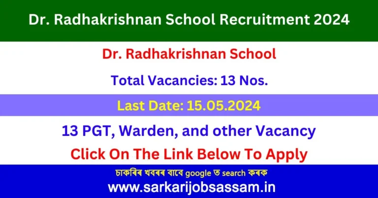 Dr. Radhakrishnan School Recruitment 2024