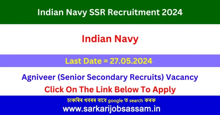 Indian Navy SSR Recruitment 2024