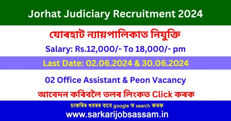 Jorhat Judiciary Recruitment 2024