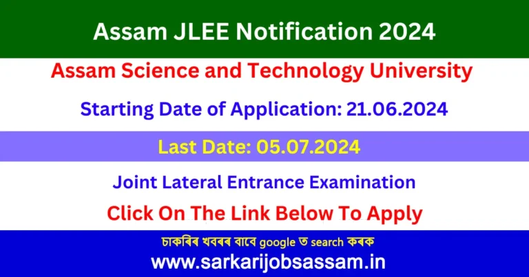 Assam JLEE Notification 2024