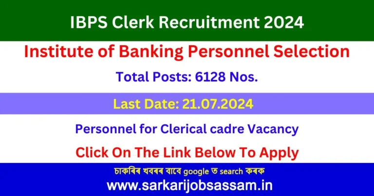 IBPS Clerk Recruitment 2024