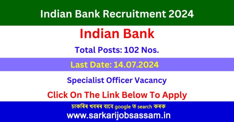 Indian Bank Recruitment 2024